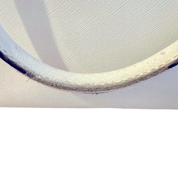 Michael Kors White Kellen Ladies Large Leather Satchel Handbag Purse. - Picture 4 of 12